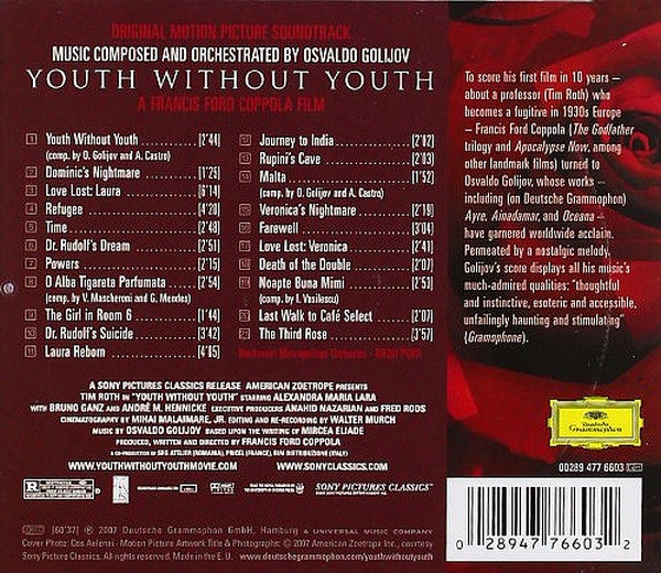 CD Osvaldo Golijov – Youth Without Youth Original Motion Picture Soundtrack - USADO